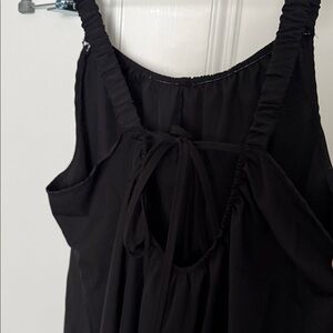 Black Sleeveless Dress with Tie Back